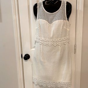 White Lace Dress by Guess Size 6 Like New !